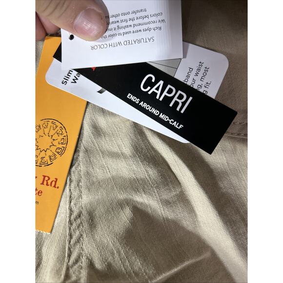 Ruby Rd Slimming Stretch Mid-Capri PantsChino Color Womens 16P Elastic Waist - Picture 10 of 11